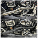 Big Sexy 2-in-1 Performance Exhaust System for Harley Dyna Fat Bob FXDF Low Rider FXDL S Street Bob FXDB FXD 2006-2017 Stepped Header - pazoma