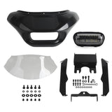 Harley Dyna Low Rider Street Bob Super Glide Club Style Headlight Shark Fairing Front Mask w/LED Headlamp DRL Turn Signal Kit