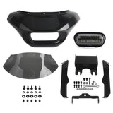 Harley Dyna Low Rider Street Bob Super Glide Club Style Headlight Shark Fairing Front Mask w/LED Headlamp DRL Turn Signal Kit