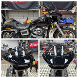 Harley Dyna Low Rider Street Bob Super Glide Club Style Headlight Shark Fairing Front Mask w/LED Headlamp DRL Turn Signal Kit