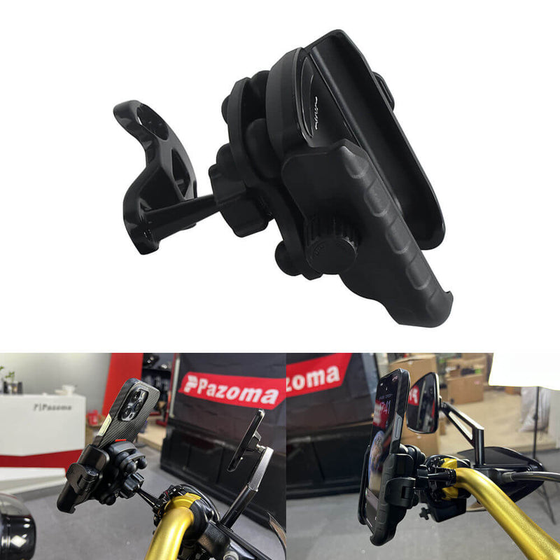 Harley Dyna Softail Touring Trike Sportster Phone Carrier Mount Holder w/Vibration Dampener Get Your Phone in 1 s Quick Lock Stand Bracket - pazoma