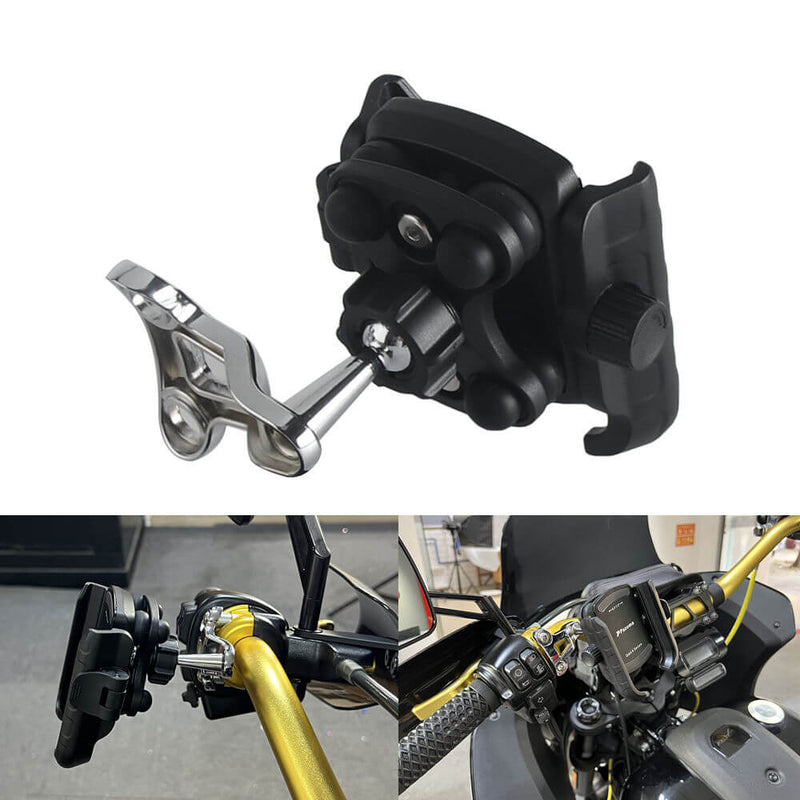 Harley Dyna Softail Touring Trike Sportster Phone Carrier Mount Holder w/Vibration Dampener Get Your Phone in 1 s Quick Lock Stand Bracket - pazoma