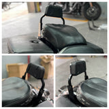 Harley M8 Softail Heritage Classic FLHCS Hydra-Glide Revival FLI Club Style Passenger Backrests Low profile Fixed Mini Sports Sissy Bar Kit 2018- - pazoma