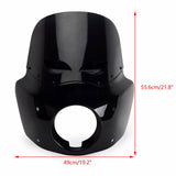 Harley M8 Softail Low Rider S 114 117 FXLRS Headlight Fairing Lamp mask Cowl Eye Shape Vented Windshield w5.75'' LED Headlamp - pazoma