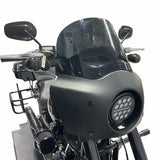 Harley M8 Softail Low Rider S 114 117 FXLRS Headlight Fairing Lamp mask Cowl Eye Shape Vented Windshield w5.75'' LED Headlamp - pazoma