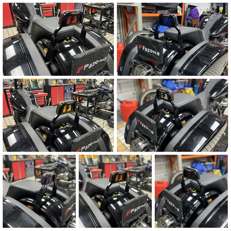 Harley M8 Softail Low Rider ST FXLRST FXRST Sport Glide FLSB Club Style Passenger Backrests Low profile Fixed Mini Sports Sissy Bar Kit 18-up