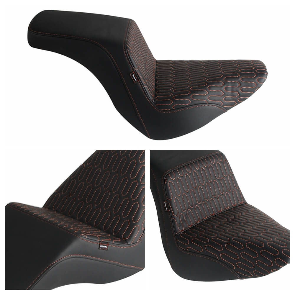 Harley M8 Softail Low Rider ST S Sport Glide FLSB FXLR FXLRS FXLRST 117 18-2025 LS Step 2-Up Gel Pad Seat Comfort type Widened Passenger Seat - pazoma