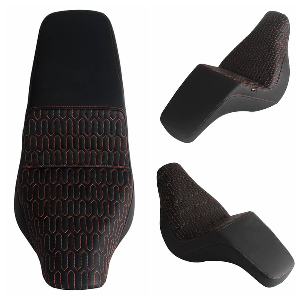 Harley M8 Softail Low Rider ST S Sport Glide FLSB FXLR FXLRS FXLRST 117 18-2025 LS Step 2-Up Gel Pad Seat Comfort type Widened Passenger Seat - pazoma