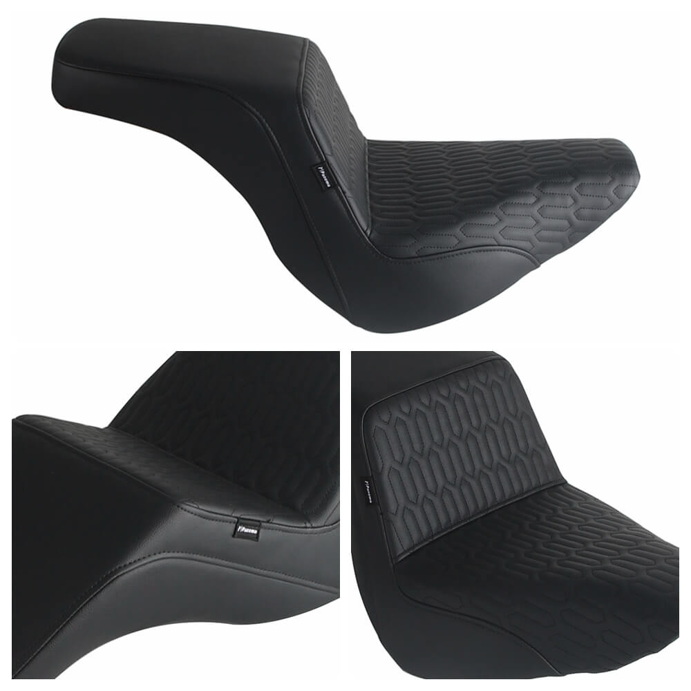 Harley M8 Softail Low Rider ST S Sport Glide FLSB FXLR FXLRS FXLRST 117 18-2025 LS Step 2-Up Gel Pad Seat Comfort type Widened Passenger Seat - pazoma