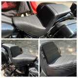 Harley M8 Softail Low Rider ST S Sport Glide FLSB FXLR FXLRS FXLRST 117 18-2025 LS Step 2-Up Gel Pad Seat Comfort type Widened Passenger Seat - pazoma