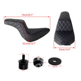 Harley M8 Softail Low Rider ST S Sport Glide FLSB FXLR FXLRS FXLRST 117 18-2024 LS Step 2-Up Gel Pad Seat - pazoma