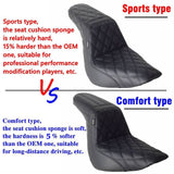 Harley M8 Softail Low Rider ST S Sport Glide FLSB FXLR FXLRS FXLRST 117 18-2025 LS Step 2-Up Gel Pad Seat - pazoma