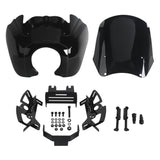 Harley M8 Softail Street Bob Low Rider Standard T-Sport Front Fairing w/Baja Designs LP6 LED Light Bracket Mount Kit 2018-2026