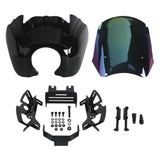 Harley M8 Softail Street Bob Low Rider Standard T-Sport Front Fairing w/Baja Designs LP6 LED Light Bracket Mount Kit 2018-2026