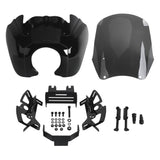 Harley M8 Softail Street Bob Low Rider Standard T-Sport Front Fairing w/Baja Designs LP6 LED Light Bracket Mount Kit 2018-2026