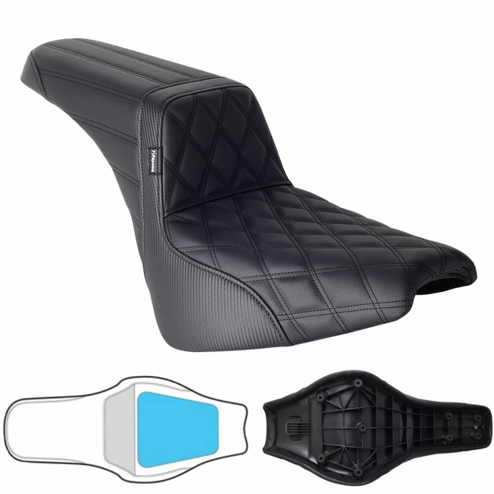 Harley M8 Softail Street Bob Slim Standard Deluxe Heritage Classic 114 FXBBS FXST FLDE FLSL FLHCS LS Step 2-Up Gel Pad Seat Comfort type 18- - pazoma