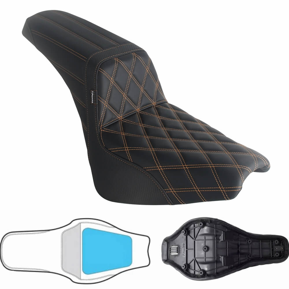 Harley M8 Softail Street Bob Slim Standard Deluxe Heritage Classic 114 FXBBS FXST FLDE FLSL FLHCS LS Step 2-Up Gel Pad Seat Comfort type 18- - pazoma