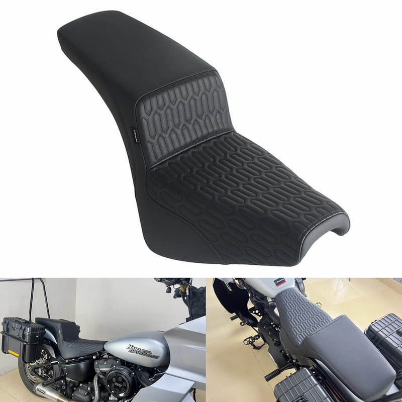 Harley Softail Street Bob Slim Standard Deluxe Heritage Classic FXBBS FXST FLDE LS Step 2-Up Gel Pad Seat Comfort type Widened Passenger Seat - pazoma
