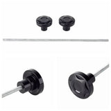 Harley Nightster 975 RH975 CNC Front Rear Wheel Axle Middle Swingarm Pivot Bolt Covers 2022-2023 Black - pazoma