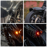 Harley Nightster 975 RH975 Strut Stripe LED 3 in 1 Turn Signals Tail Light & Brake light Rear Blinker Indicators 2022-2023 CNC Black - pazoma
