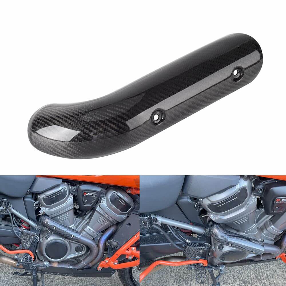 Harley Pan America 1250 Special RA1250S RA1250 Carbon Fiber Exhaust Pipe Heat Shield Cover Muffler Protector Guard Anti-scalding Cover 2021-23 - pazoma