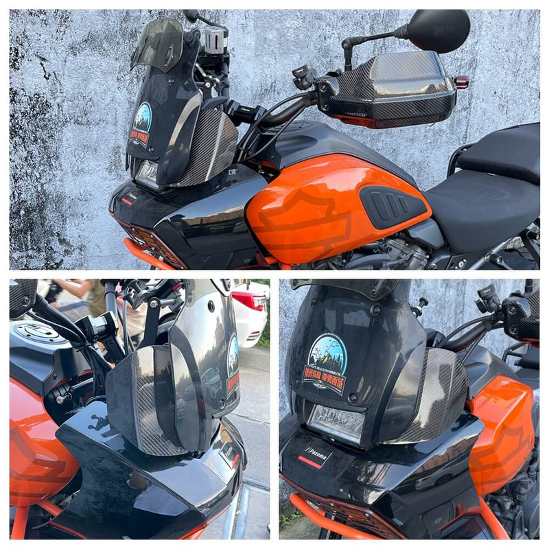 Harley Pan America 1250 ST CVO Special RA1250SE RA1250S RA1250 Carbon Fiber Side Widened Screens Windshield Windscreen Wind Deflectors Extensions 21- - pazoma