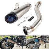 Stainless Steel Street Cannon Muffler Slip-On Pipe Exhaust System with End Cap Grill For Harley Pan America 1250 Special RA1250S RA1250 2021-2023 - pazoma