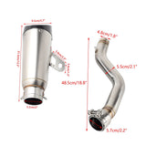 Harley Pan America 1250 Special RA1250S RA1250 CVO RA1250SE Stainless Steel Muffler Slip-On Pipe Exhaust System Tailpipe with End Cap Grill 2021-2024 - pazoma