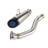 Stainless Steel Street Cannon Muffler Slip-On Pipe Exhaust System w/End Cap Grill For Harley Pan America 1250 ST CVO Special RA1250S RA1250 RA1250SE - pazoma