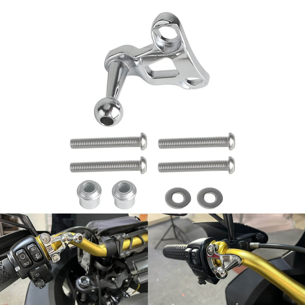 Harley Softail Fat Boy Bob Deluxe Heritage Handlebar Phone Carrier Mount Holder One-Touch Quick Lock Stand 360 Rotation Bracket