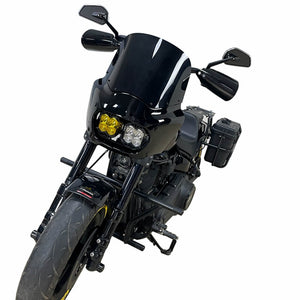 Headlight Fairing w/Baja Designs Dual LP4 Lighting Bracket Mounting Kit For Harley Softail M8 Low Rider S FXLRS Fat Bob FXFBS 18- - pazoma