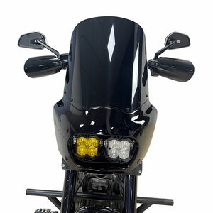 Headlight Fairing w/Baja Designs Dual LP4 Lighting Bracket Mounting Kit For Harley Softail M8 Low Rider S FXLRS Fat Bob FXFBS 18- - pazoma