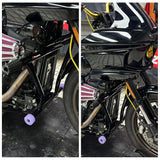 Harley Softail M8 Low Rider ST 117 FXLRST Front High 2 Step Crash Bar Cage Highway Engine Guard Rear Passenger Frame Slider Peg