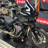 Harley Softail M8 Low Rider ST 117 FXLRST Front High 2 Step Crash Bar Cage Highway Engine Guard Rear Passenger Frame Slider Peg