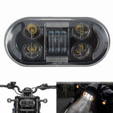 Harley Sportster S 1250 RH1250S Black LED Headlight Projector Headlamp Head Lamp Kit With Turn Signal & Daylight Running Light DRL 2021-2024