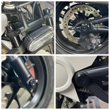 Harley Sportster S 1250 RH1250S Front Rear Wheel Axle Middle Swingarm Pivot Bolt Upper Fork Stem Covers 2021-2023 Black - pazoma