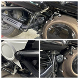 Harley Sportster S 1250 RH1250S Front Rear Wheel Axle Middle Swingarm Pivot Bolt Upper Fork Stem Covers 2021-2024 Black - pazoma