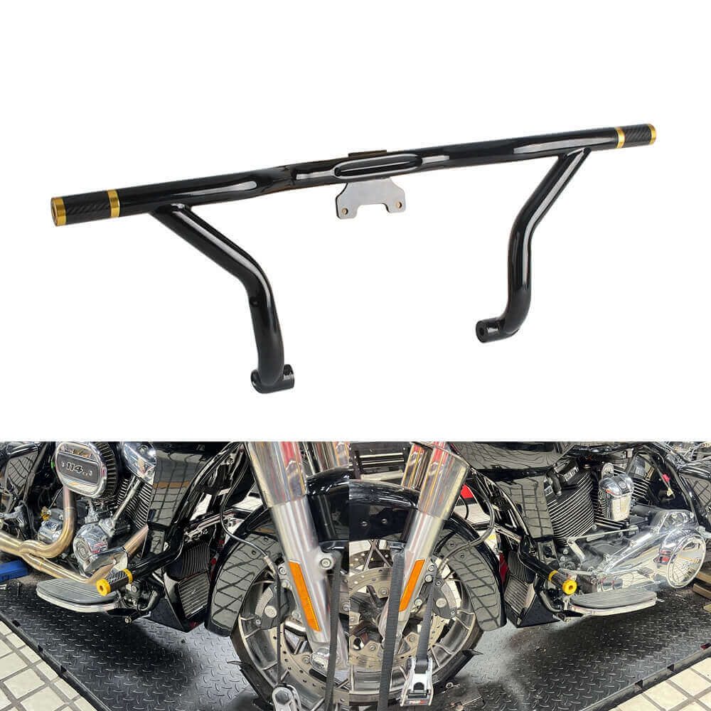 HTTMT Black Engine Guard Crash Bar For Harley Touring 2009-2017 – Road King, Street Glide