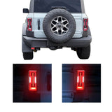 LED Tail Lights for 2021-2024 Ford Bronco Halogen Taillights Upgrade LED Rear Running Brake Lamps Stop Turn Signals Reversing Light Tail Lamps - pazoma