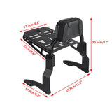 Mini Pad Short Passenger Sissy Bar Upright Backrest W/Luggage Rack For Harley Touring Road Glide Road King Street Glide Special ST CVO '14-