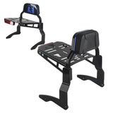 Mini Pad Short Passenger Sissy Bar Upright Backrest W/Luggage Rack For Harley Touring Road Glide Road King Street Glide Special ST CVO '14-