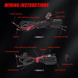 Motorcycle Fog Lights Dual Color Strobe 80W LED Spotlights Auxiliary Anti-Fog Light for Night Riding Off-Road Dirt Bike ATV UTV - pazoma