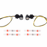 Motorcycle Super Mini LED Turn Signals Blinkers Indicator Lights Black For Harley Chopper Bobber Cafe Racer Super Small only 10mm Made in Taiwan - pazoma