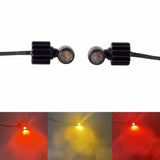 Motorcycle Super Mini Small 3 in 1 Rear LED Turn Signal Light Indicators w/Brake Tail Light 2 in 1 Front Blinker w/DRL For Harley Bobber - pazoma
