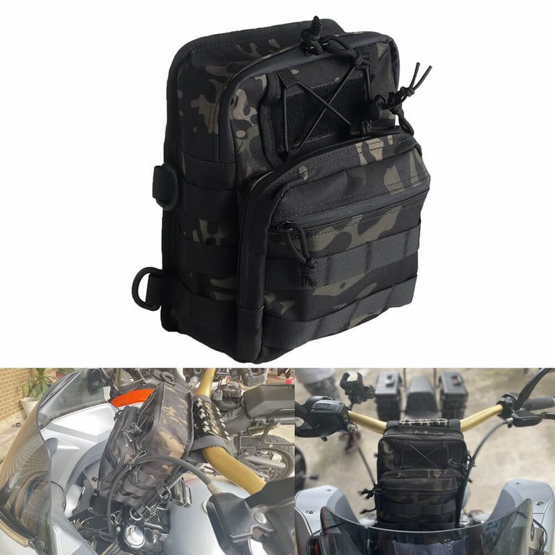 Utility Molle Bar Handlebar T-Bar Bag Handle Bags For Harley Dyna Street Bob FXBB Softail Sportster Tool Pouch Trunk Storage Bag - pazoma