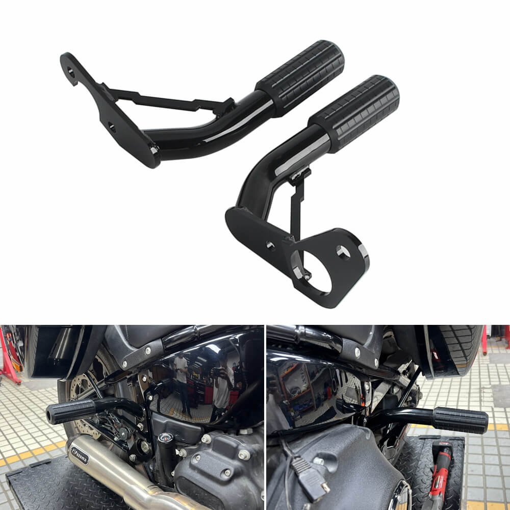 Highway Engine Guard Crash Bar Passenger Peg Frame Slider For 2018-2024 Harley Softail Streetbob Low Rider S ST Fat Bob Standard - pazoma