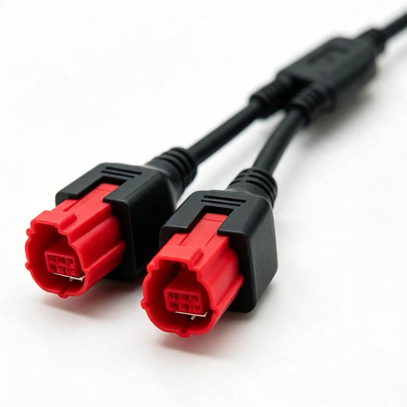OBD2 Y-Splitter Diagnostic Connector Jumper Cable Euro 5 (Red) for 2021+ Harley-Davidson OBD – Replaces 69203495