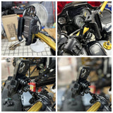 Offset Perch Mount Kit Phone Carrier Mount Holder One-Touch Quick Lock Stand For Harley Honda Kawasaki Victory Yamaha BMW - pazoma