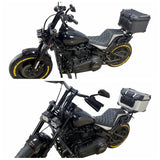 Aluminum Top Cases Rear Luggage Tail Box W/Mounting Plate Bracket for Harley Softail M8 Fat Bob 114 FXFB FXFBS 2018-2025 - pazoma