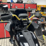 Pazoma 100% Waterproof Motorcycle Handlebar Bag Tactical Riser Bag for Harley Softail Dyna Sportster - pazoma